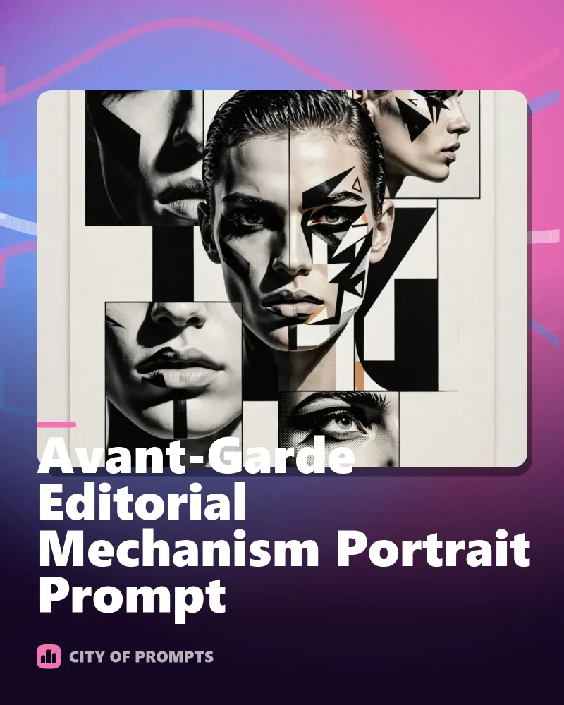 Cover image for Avant-Garde Editorial Mechanism Portrait Prompt