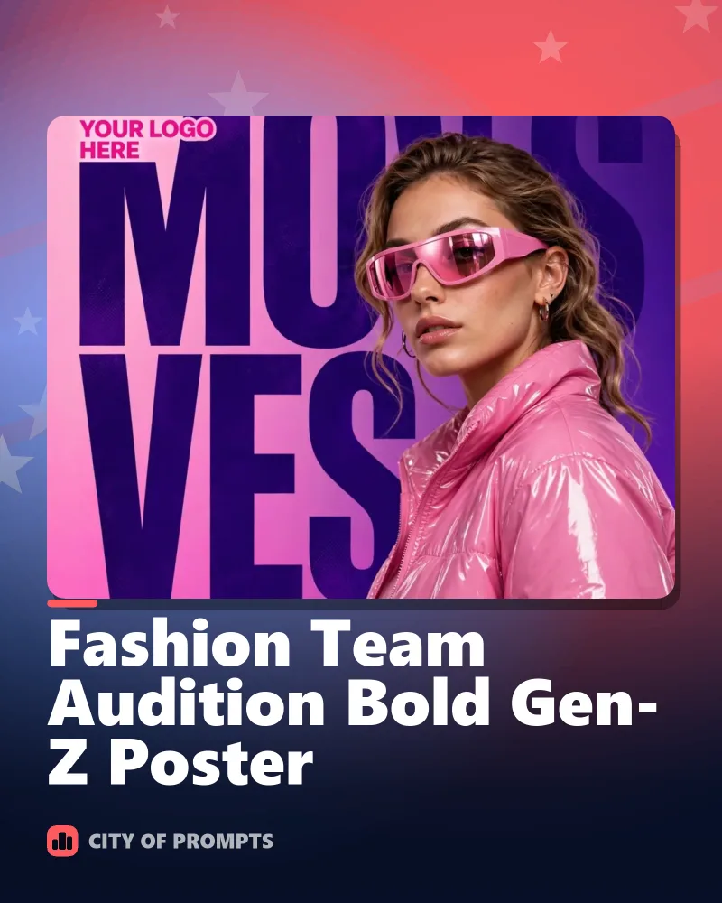 Cover image for Fashion Team Audition Bold Gen-Z Poster