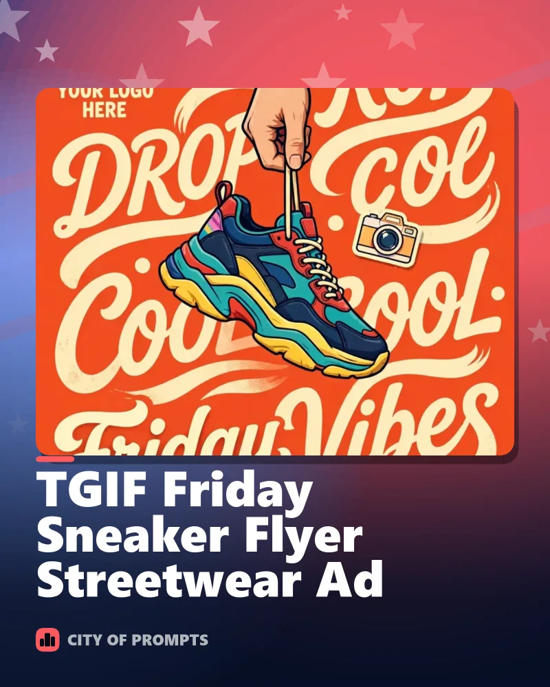 Cover image for TGIF Friday Sneaker Flyer Streetwear Ad