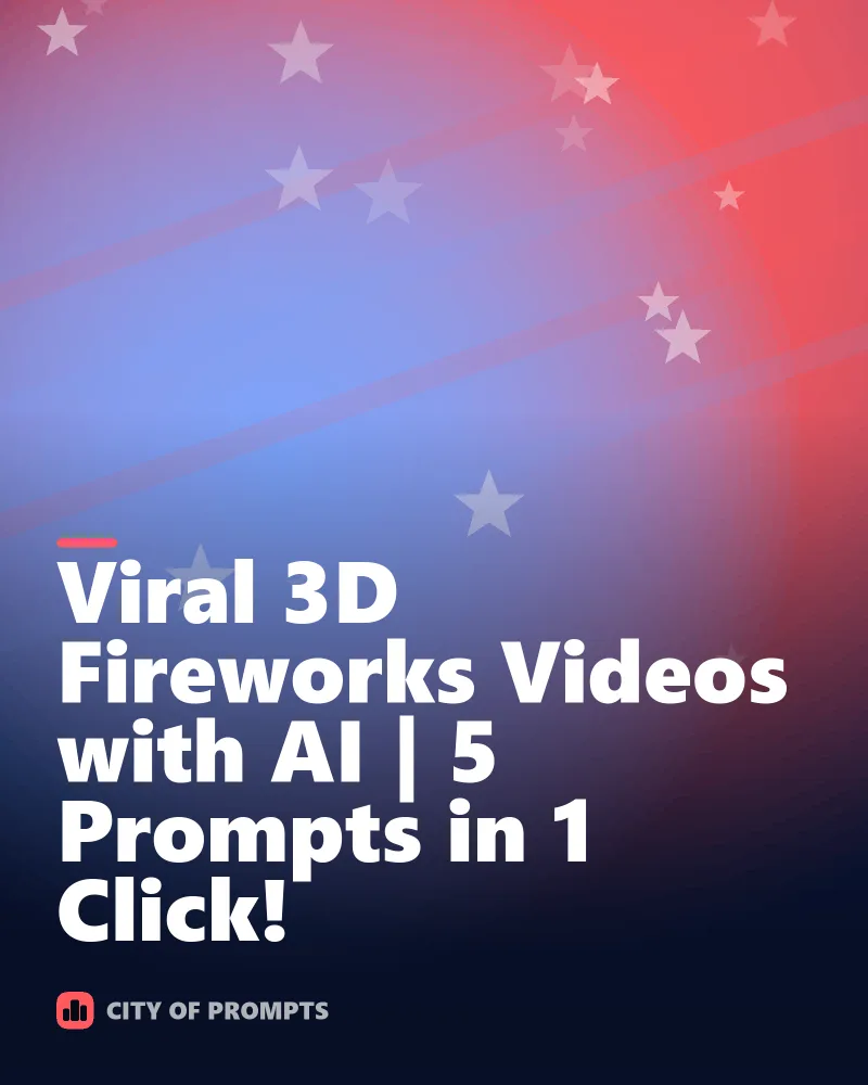 Cover image for Viral 3D Fireworks Videos with AI 🚀 | 5 Prompts in 1 Click!