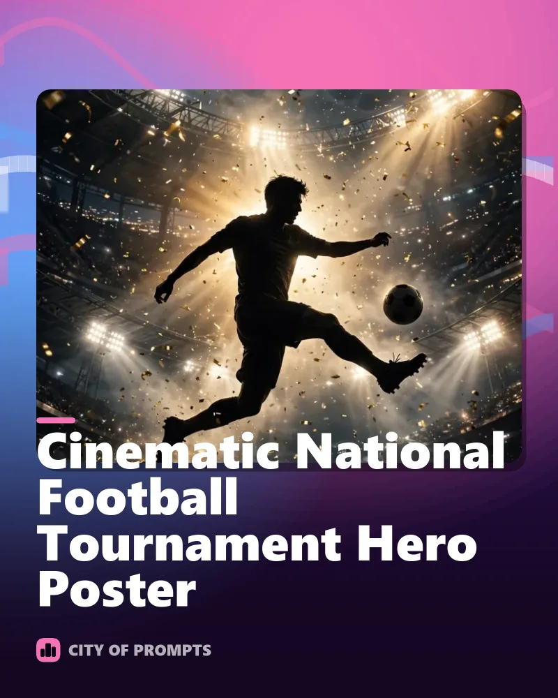 Cover image for Cinematic National Football Tournament Hero Poster
