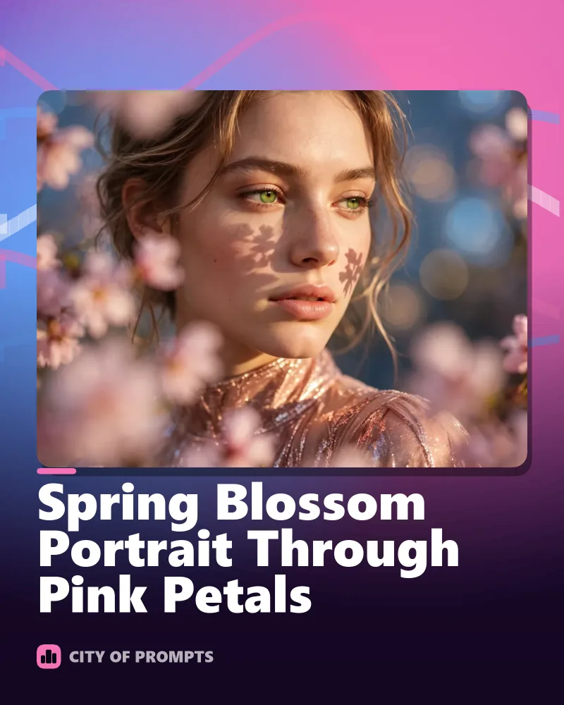 Cover image for Spring Blossom Portrait Through Pink Petals
