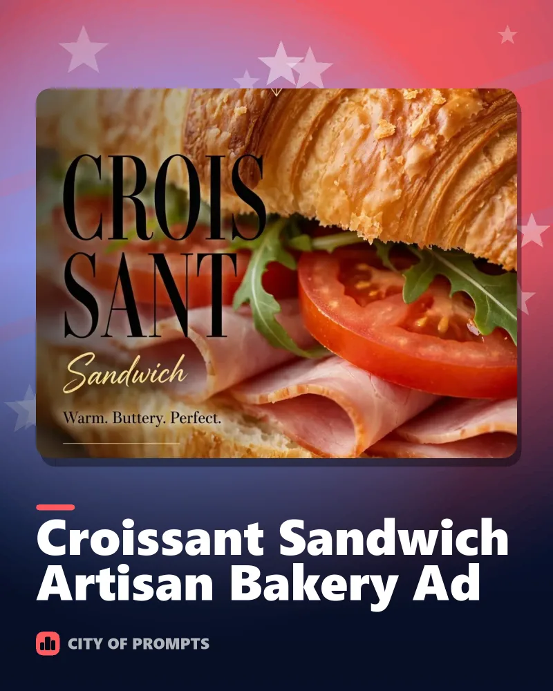 Cover image for Croissant Sandwich Artisan Bakery Ad
