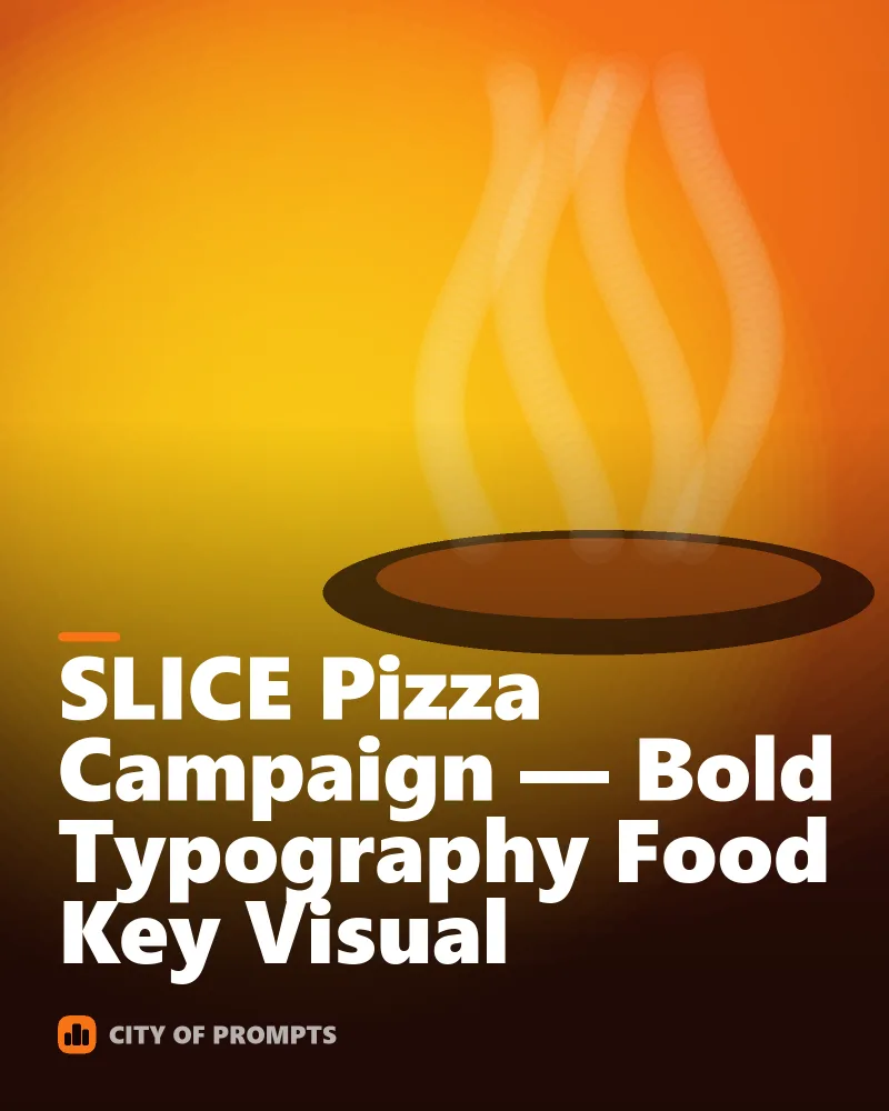 Cover image for SLICE Pizza Campaign — Bold Typography Food Key Visual