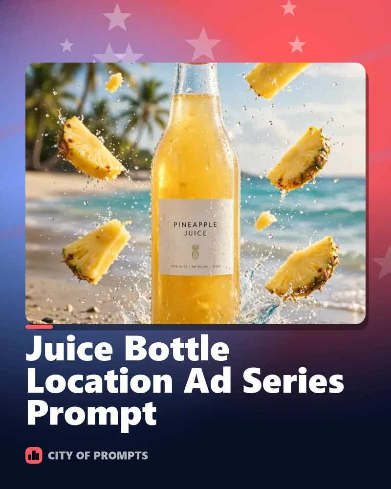 Cover image for Juice Bottle Location Ad Series Prompt